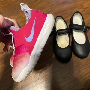 Little Girls Shoe Lot Size 7 Nike and Tap Shoes